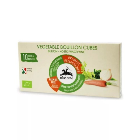ALCE NERO Bulion Warzywny BIO 100 g – ekologiczne kostki warzywne bez sztucznych dodatków