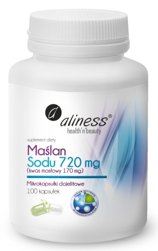 Aliness, Maślan Sodu 720 mg x 100 VEGE kaps.
