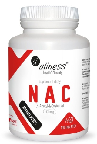 Aliness, NAC N-Acetyl-L-Cysteine(1/2tab)190mgx100tab