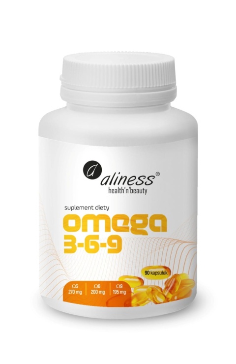 Omega 3-6-9 – 90 kapsułek, kompleks kwasów tłuszczowych 270/200/195 mg, codzienne wsparcie w zrównoważonej diecie