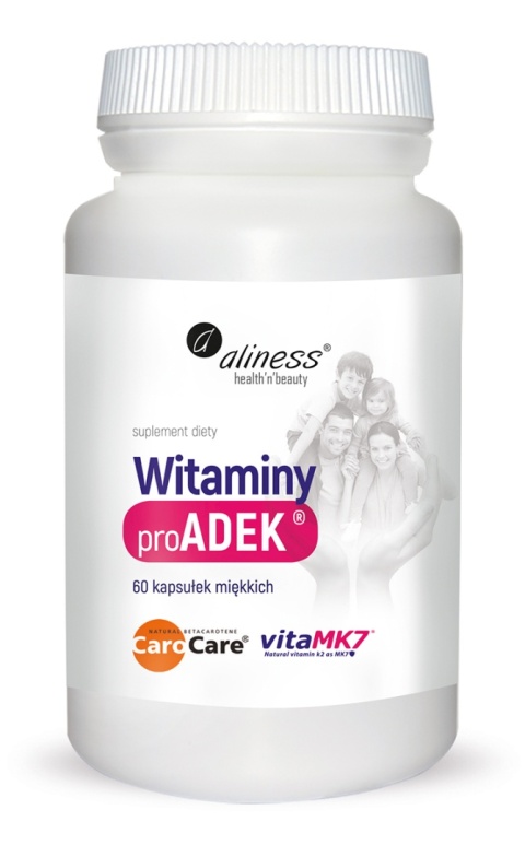 ProADEK® Aliness – 60 kapsułek, kompleks witamin A, D, E i K w oleju MCT, suplement diety wspierający codzienną równowagę