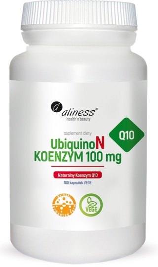 Aliness, UbiquinoN Naturalny KOENZYM Q10 100mg x 100 Vege kaps.