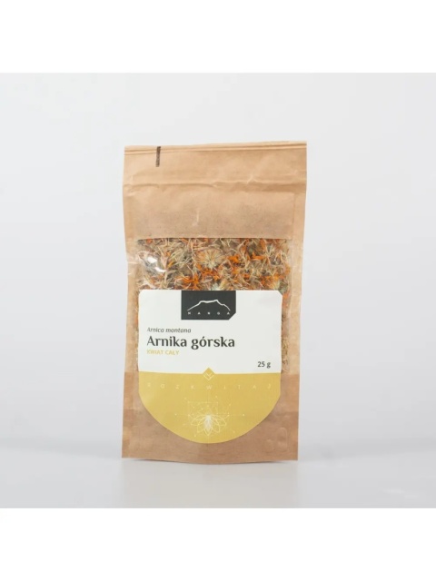 Nanga Arnika górska – suszony surowiec roślinny, tradycyjnie wykorzystywany w zielarstwie i naparach