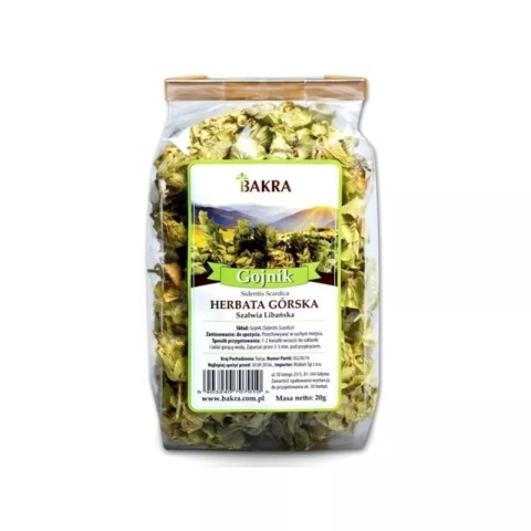 Bakra Gojnik Herbata Górska 20 g – suszone ziele Sideritis scardica, herbata górska