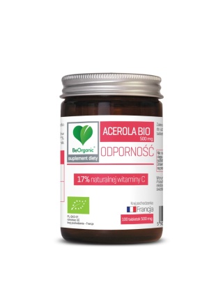 BeOrganic, Acerola BIO 17% 500mg x 100 tabl.