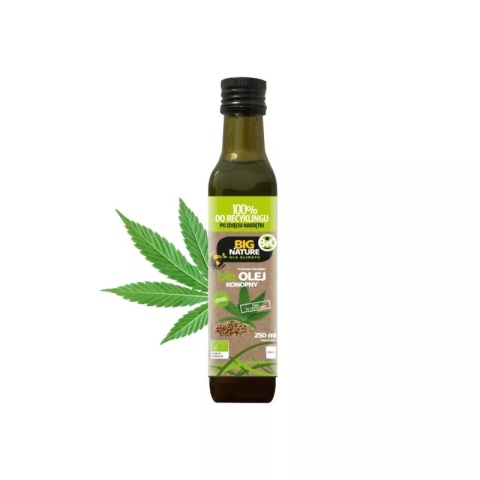 Big Nature olej konopny BIO 250 ml – 100% olej z nasion konopi
