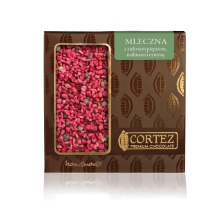 Cortez Czekolada Mleczna z pieprzem, malinami i cytryną 85 g