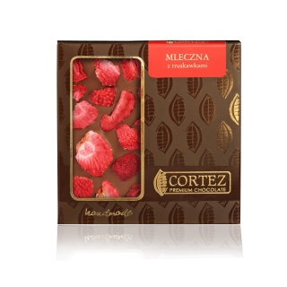 Cortez Czekolada Mleczna z truskawkami 85 g