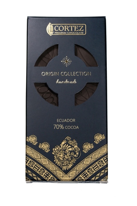 Czekolada Origin Ekwador 70% Cortez – ciemna tabliczka single-origin, ręcznie robiona, intensywna, 85 g