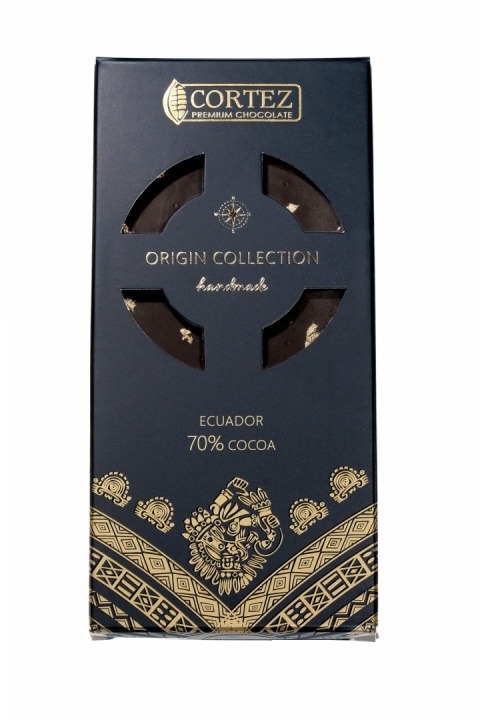 Cortez Origin Ekwador 70% z płatkami złota 85 g Cortez Origin Ekwador 70% z płatkami złota 85 g