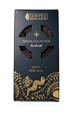 Cortez Origin Meksyk 66% z ziarnami kawy Arabica 85 g