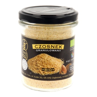 Czosnek granulowany bezglutenowy BIO 120 g - Pięć Przemian