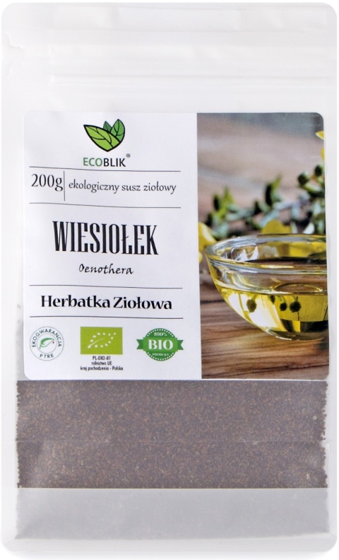 Wiesiołek EKO 200 g EcoBlik – nasiona z certyfikatem BIO, tradycyjnie wykorzystywane w zielarstwie i kuchni roślinnej