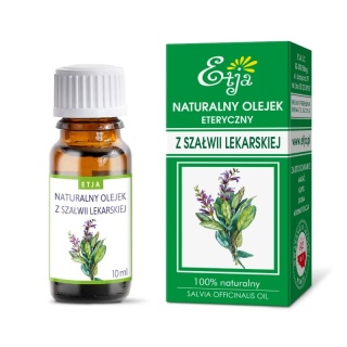 ETJA Olejek z Szałwii Lekarskiej 10 ml – naturalny olejek eteryczny Salvia Officinalis