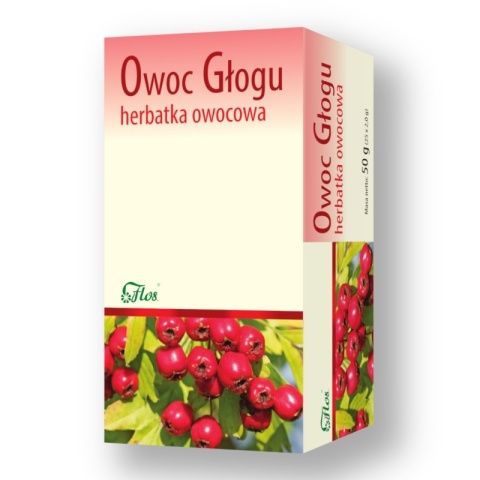 Flos owoc głogu 25×2 g – suszone owoce głogu w saszetkach do zaparzania