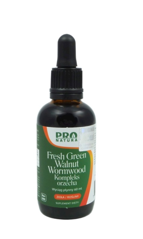 Fresh Green Walnut 59 ml NOW FOODS – płynny kompleks roślinny z zielonego orzecha włoskiego, suplement diety ziołowego pochodzenia