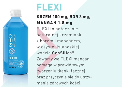 GEONATURALS Silica Flexi 500 ml – płyn z krzemem i kolagenem w butelce