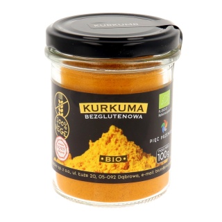 Kurkuma bezglutenowa BIO 100 g - Pięć Przemian