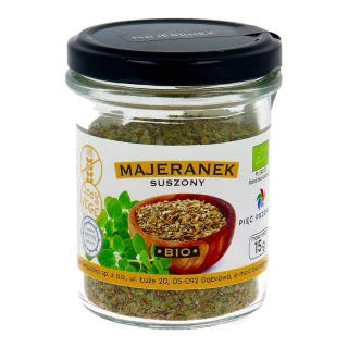 Majeranek suszony bezglutenowy BIO 15 g -Pięć Przemian
