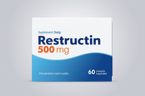Medica Restructin 500 mg – Siarczan Chondroityny 60 kapsułek – suplement na stawy – Zielnik Natury. Produkt poglądowy.