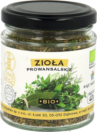 Zioła prowansalskie bezglutenowe BIO 40 g - Pięć Przemian