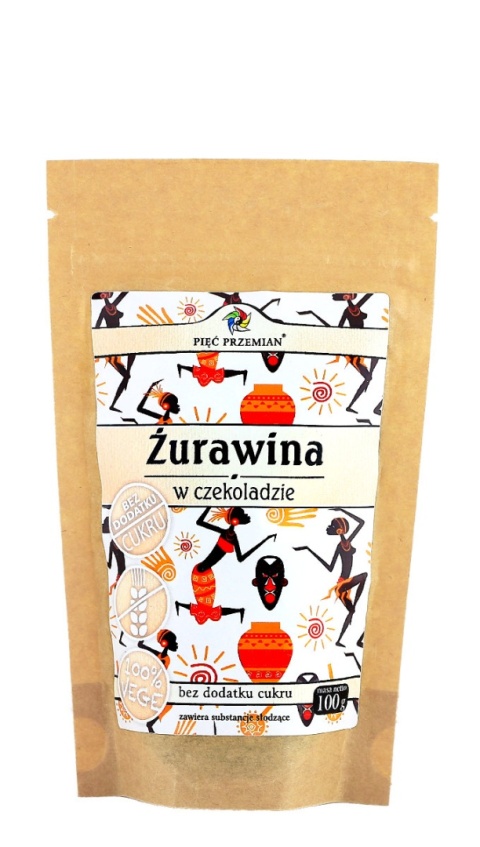 Żurawina w czekoladzie bez cukru 100 g - Pięć Przemian Żurawina w czekoladzie bez cukru 100 g - Pięć Przemian
